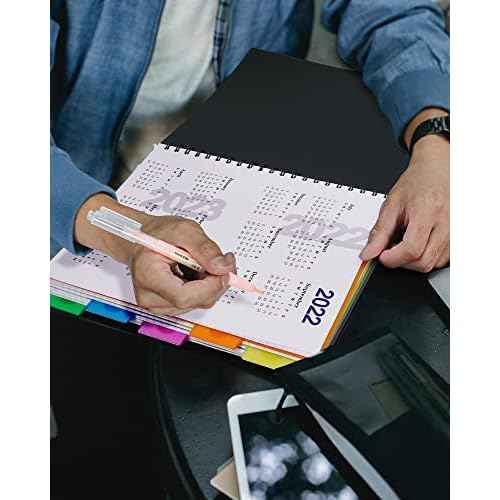 Spiral Notebook - 5 Subject Notebook, College Ruled Notebook With Dividers Pocket, Tabs Label (3PackMulti)