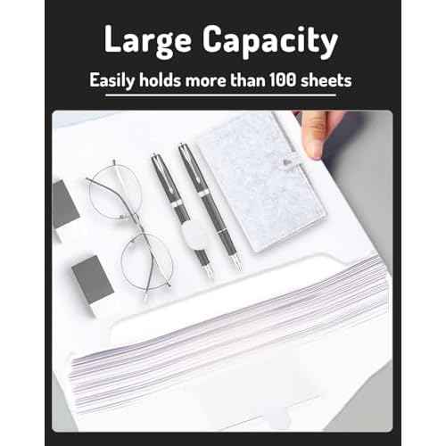 Forvencer Binder Pocket, 10 Pack Super Heavyweight Plastic Folders with Tight Closure, Folders with Pockets Side Loading, Binder Organizer, Binder Dividers with Pockets, Letter Size, Clear