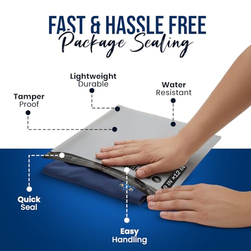 Shippozz 9x12 Waterproof Poly Mailers 200 Pack - Self Seal Shipping Bags for Clothes & Books