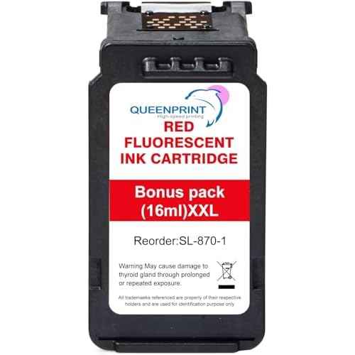 QUEENPRINT HIGH Page Yield Replacement Postage Ink for SL-870-1 Red Ink Cartridge for New SendPro Mailstation (1 Pack)