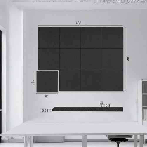 Large Cork Boards for Walls 48" x 36" 12 Pack Bulletin Boards Alternative Cork Board for Office Contains 72 Removable Security Stickers 30 Push Pins