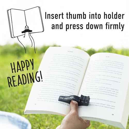Cat Book Page Holder for Reading, Bookish Gifts & Accessory, Ideal for Bookworms, Book Lovers & Readers, Made in USA (Starry Black)