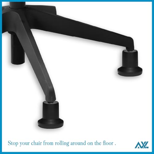 AXL High Bell 2.4-Inch Chair Glides (61mm) – 11x22mm Stem, 5 Pack, Replace Casters