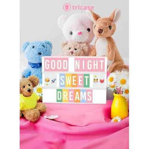 Pink Cinema Light Box with 312 Letters, Emojis & 3 Markers - Led Light Box Sign for Home & Pink Room Decor - Premium Light Up Letter Board - Best Gift Idea for Women & Girls on Christmas or Birthdays