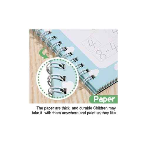 CosyCorner Magical Handwriting Workbooks Handwriting Practice Magic Copybook, Handwriting Aid Magic Pen Reusable Copybook Grooves Template Design for Children (6)