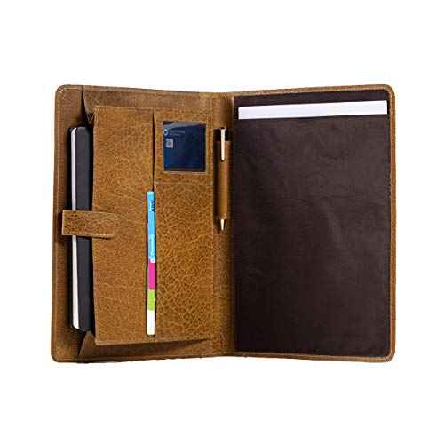 Leather Business Portfolio Business Personal Organiser Folder Full Grain Leather padfolio by KomalC