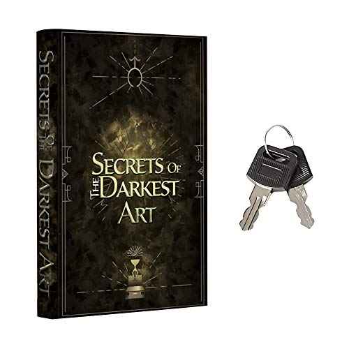 Fake Book Box - Small Safe Box with Key Lock - Hidden Safe in Plain Sight - Diversion Safes - Secret Safes (Darkest Art) (X-Large)