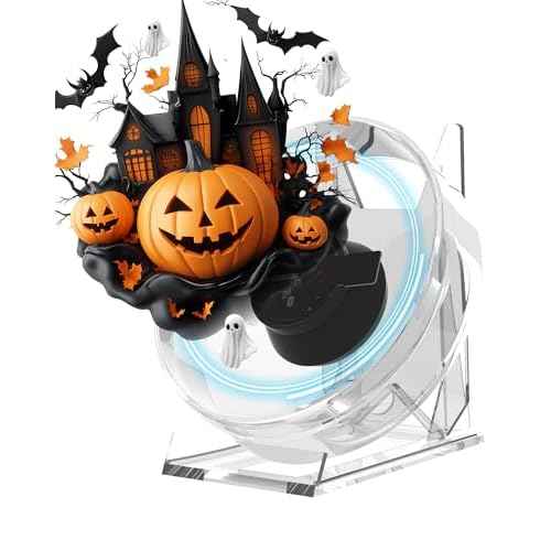 3D Hologram Fan, Magikeration 4.72 Inch 3D Holographic Fan Projector with Cover Picture Spinner for Halloween,Christmas,Thanksgiving,Easter,Parties (12cm, 4GB)