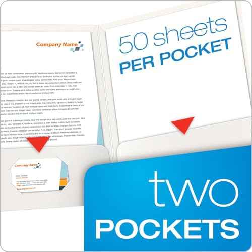 Oxford Laminated Twin-Pocket Folders, Letter Size, White, Holds 100 Sheets, Box of 25 (51704EE)
