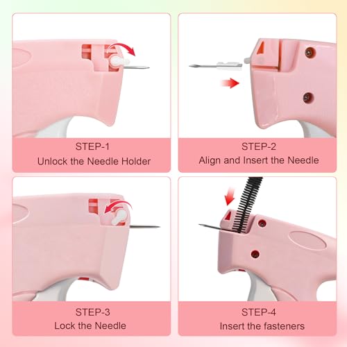 Stitch Gun for Clothes - Pink Handheld Quick Clothing Fixer by Xamanabu
