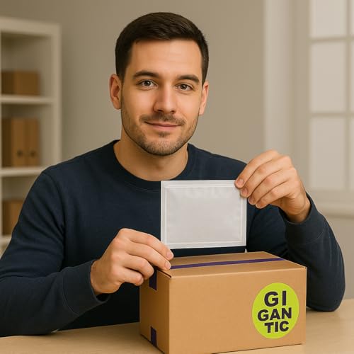 Gigantic Bag 500 No Print Clear Envelopes - Packing List Enclosed, 4.5 x 5.5" Self-Adhesive Shipping Pack