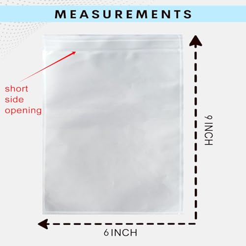 1000 Pack Clear Self-Adhesive Packing List Envelopes 6x9 Shipping Pouches