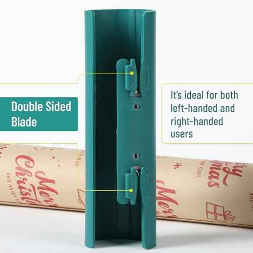 Mr. Pen- Wrapping Paper Cutter, 2 pcs, Deep Teal, Gift Wrap Cutter Tool, Christmas Gift Wrapping Paper Cutter Slider