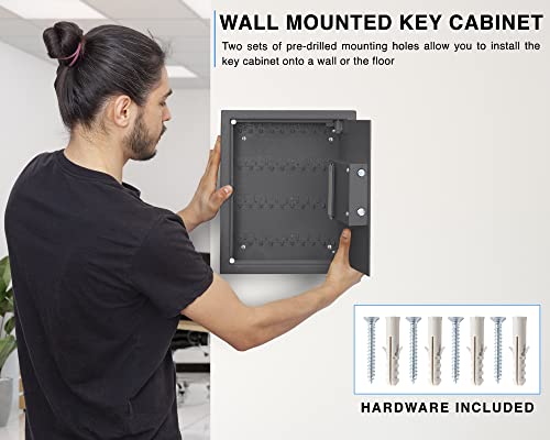 Durabox 40-Key Wall Mounted Key Safe with Digital Lock - Dark Grey