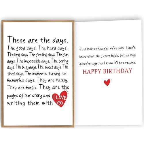 Happy Birthday Card & Gifts for Men Husband Wife Boyfriend Girlfriend Him Her Women, Romantic Birthday Decorations, Funny Bday Card