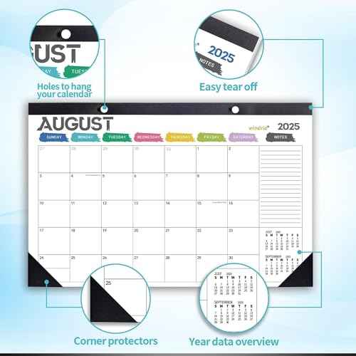 Desk Calendar 2026 Wall Calendars, November 2025 - December 2026 Monthly Planner Paper Office Desktop 17"X 12", Months Planning and Organizing Home, School, Office, Holiday, Vacation