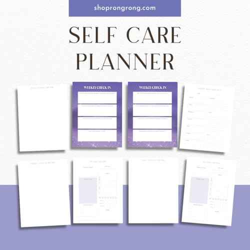 Rongrong Disc-bound Undated Self Love Planner - 4 Artistic Dashboards - Guides you through daily, weekly, and monthly self-care practices