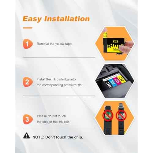 232XL Ink Cartridges Combo Pack Remanufactured Replacement for Epson 232 Ink Cartridge for Epson 232 232XL Ink Cartridges for Epson Printer Epson XP-4205 XP-4200 WF-2930 WF-2950 Printer (5 Pack