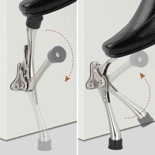 6 Pack Door Stops Kickdown Door Stoppers for Bottom of Door, 6 Inch Satin Nickel with Rubber Tips, Door Holder, Heavy Duty Kick Down Door Stop Once Touch Adjustable