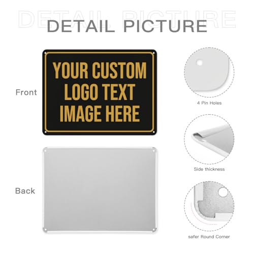 Tmqytuox Custom 8x12 Outdoor Metal Sign - Personalized Business & Home Signage