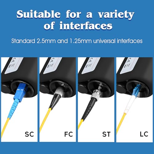 Fiber Optic Cleaning Kit 4-Piece Set with Handheld Microscope 400x