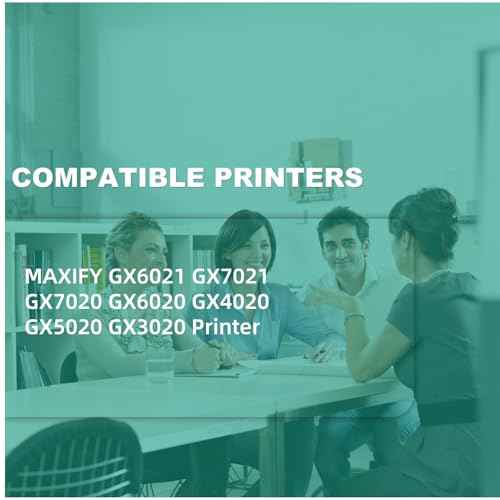 GI26 GX7021 Ink Refill Bottles Replacement Compatible for Canon 26 GI-26 GI26 Ink Bottles for Canon MAXIFY GX6021 GX7021 GX7020 GX6020 GX4020 GX5020 GX3020 Megatank Printer