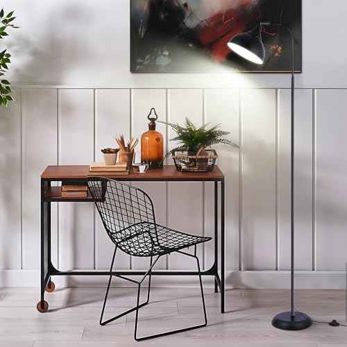 Industrial LED Floor Lamp,Black Metal Adjustable Standing Lamp for Living Room, Bedroom, Office,Rotating Head Tall Reading Lamp for Sofa or Desk, Modern Home Decor (Industrial, Tall)