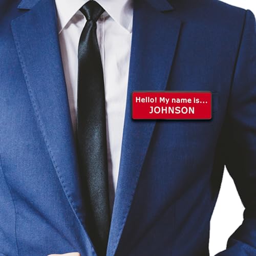 NEMOCI 1" x 3" Custom Engraved Name Badges, Personalized Name Tags – 1"x3"