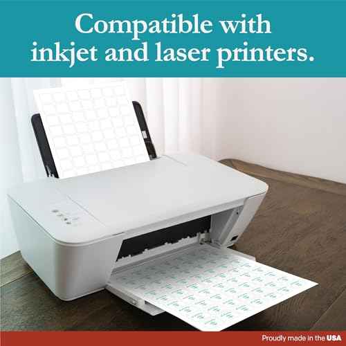 Premium Label Supply White Sticker Square Labels ? 1" x 1" ? Laser/Inkjet Compatible ? (63 per Sheet), 25 Sheets ? 1575 Total Adhesive Labels