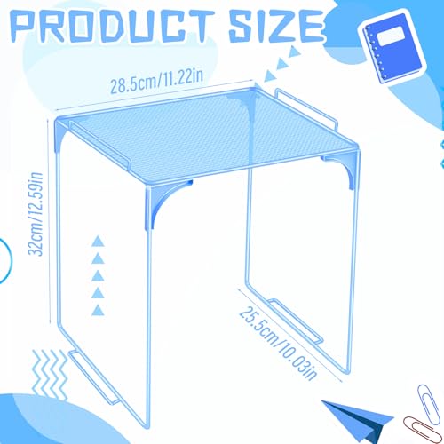 Demonwer Locker Organizer Shelf Blue Stackable Extra Storage Cabinet