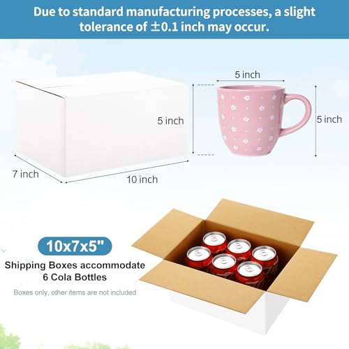 Famagic Small Shipping Boxes 10x7x5 Inch Pack of 10 - White Packaging & Business Use