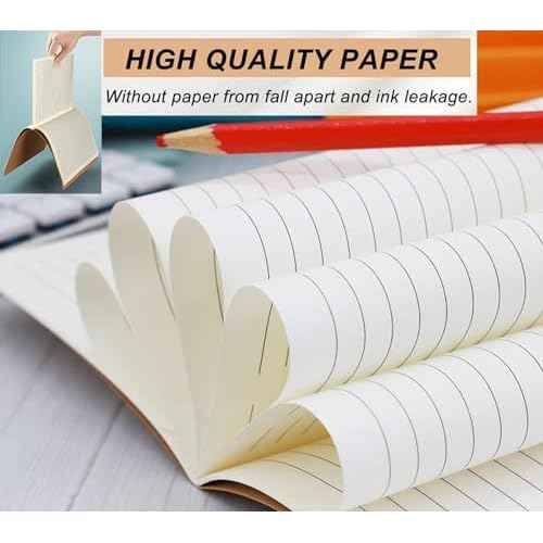 48 Pack A5 Kraft Notebook,Lines Pages - 60 Pages (30 Sheets), Wide Ruled,8.3¡±x 5.5¡± Small Kraft Notebook