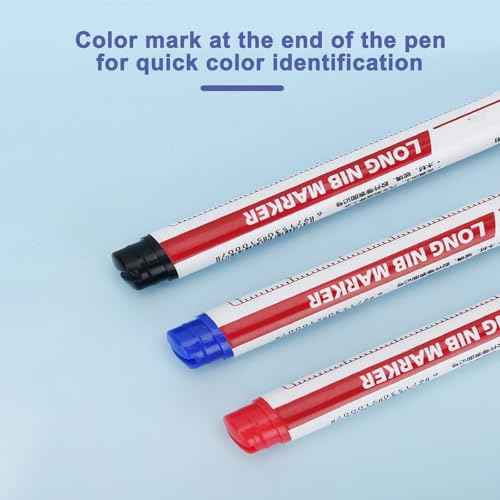 10 Pcs Long Head Deep Hole Marker - Quick Dry Waterproof Fine Tip Marker Pens, 2025 New Multi-purpose Deep Hole Marker Pens, for Office Supplies, Art Projects, Woodworking