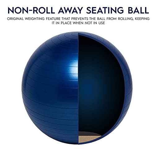 Bouncyband Balance Ball Small Dark Blue – Flexible Seating Ball for Focus & Posture