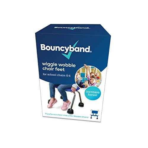 Bouncyband Wiggle Wobble Chair Feet ? Transform a Standard School Chair into a Wobble Chair ? Chair Feet for Classroom Help Improve Concentration and Calm Children Aged 3+