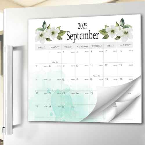 2025-2026 Aesthetic Magnetic Calendar for Refrigerator, Fridge Magnet Runs Until December 2026 - The Perfect Monthly Magnetic for Easy Organizing - Greenery Design