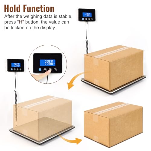 Miseyo Digital Shipping Scale 660lbs with High Precision Stainless Steel Postal Weighing Platform