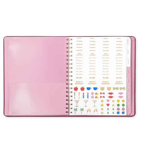 kate spade new york 2026 Large Weekly & Monthly Planner, 12 Month Soft Cover Agenda Dated January 2026-December 2026, Cute Planner with Stickers & Spiral Binding (Encyclopedia of Style)