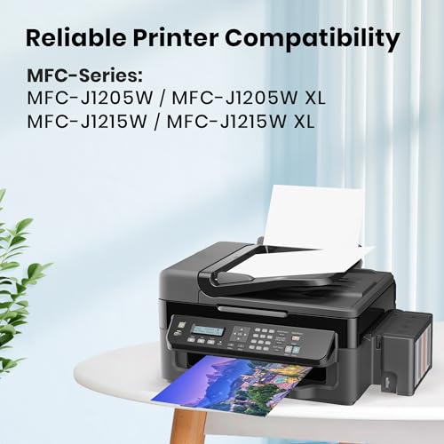 LC404 MFC-J1205W LC404XL Ink Cartridges High Yields Replacement Compatible for Brother LC 404 LC-404 LC404BK to use with Brother MFC-J1205W Ink Cartridges use with MFC-J1215W Printer, 4 Pack-BCMY