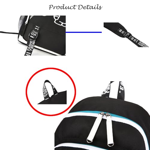 Soccer Player 7 Multifunction Sport Backpack Travel Laptop Football Fans Bag for Men Women (Blue lines - 1)