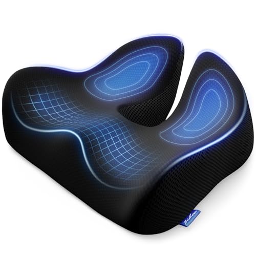 Donut Tailbone Pillow 6-Inch Memory Foam Sedentary Cushion for Sciatica & Postpartum Relief