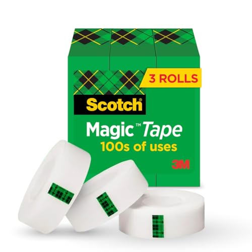 Scotch Magic Tape Invisible Refill Rolls - 3 Pack / 1000 Inches Each