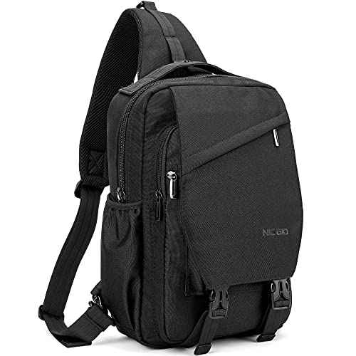 NICGID Sling Bag Backpack, 13.3'' 14.1'' Laptop Bag Crossbody Shoulder Chest Backpacks Travel Outdoors for Men Women