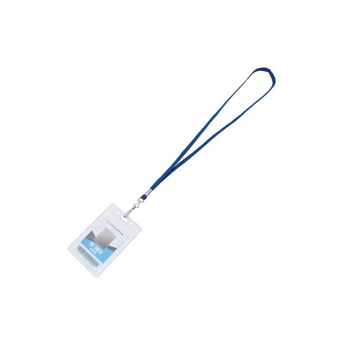 Advantus Deluxe Lanyard with J-Hook, Blue, 100/Box (97129)