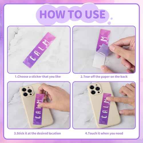 45PCS Calming Strips for Anxiety Sensory Stickers Anxiety Relief Items Mental Health Stickers for Office Classroom Relieve Stress Sensory Sticker Textures 30 Sensory Strips 15 Special Shapes