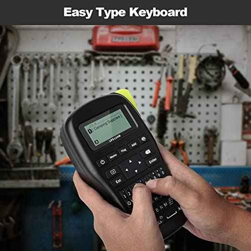 SUPVAN LP5120M Label Maker Machine with Keyboard & AC Adapter, Waterproof Thermal Transfer Label Printer with Ik+ Icons for Garage, Home, Office Organization