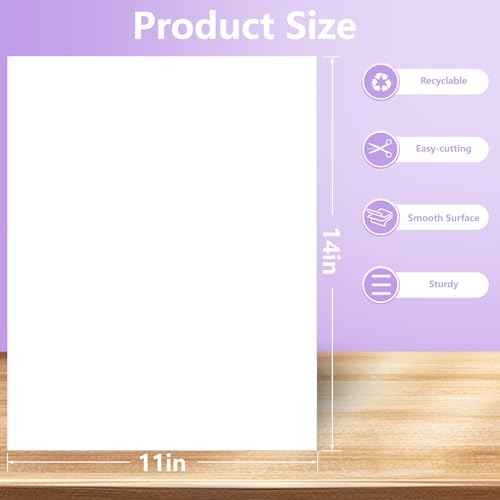 12PCS Poster Board 11" x 14" White Poster Paper Bulk, 250GSM Thickness Vision Boards Blank Graphic Display Posterboards for School Arts Crafts Projects Drawing Office Presentations Supplies