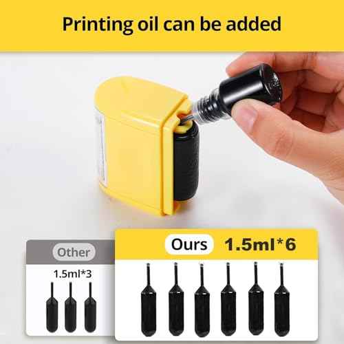 Identity Theft Protection Roller Stamps - Confidential Roller Stamp Including 6-Pack Refills, Anti Theft, Privacy & Security Stamp, Designed for ID Blackout Security