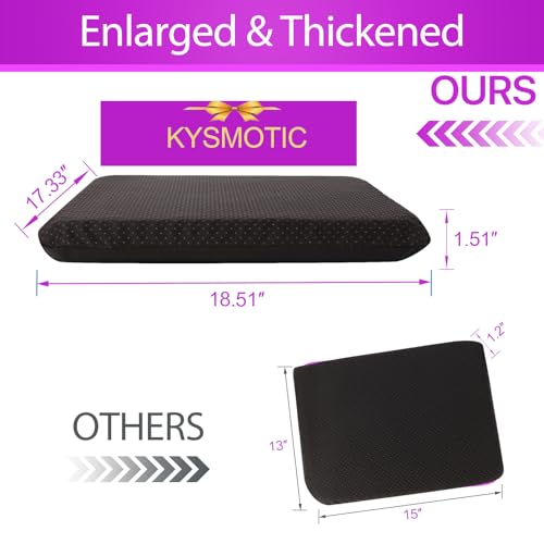 KYSMOTIC Gel Seat Cushion Large & Thick for Long Sitting - Black Cover with Rose Red Cushion