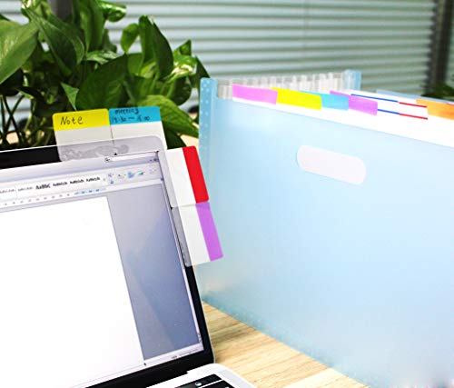 Vibrant 500 Pieces 2 Inch Sticky Index Tabs - Writable & Repositionable, Neon Colors, ELII